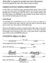 Mad Libs Mad About Animals