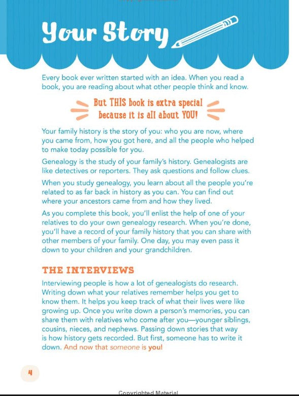 Harper Collins My Family And Me - A Family History Fill In Book