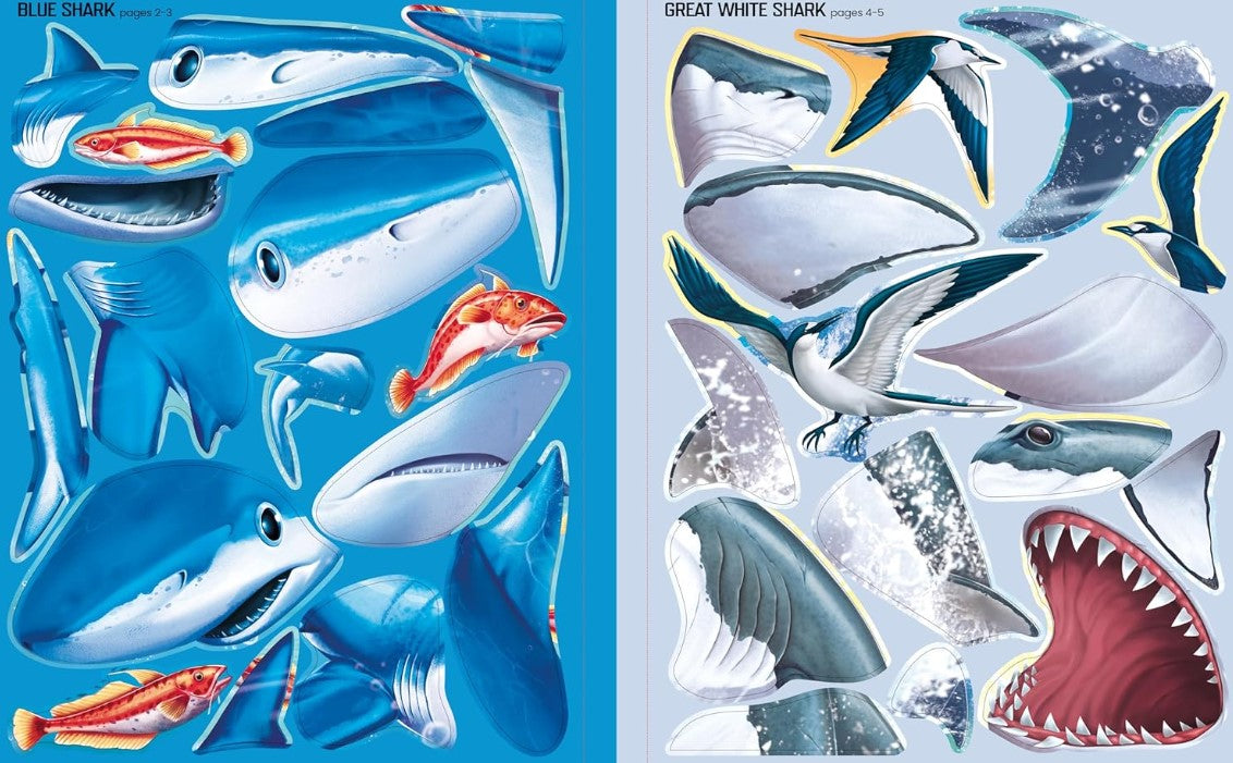 Usborne Build Your Own Sharks Sticker Book