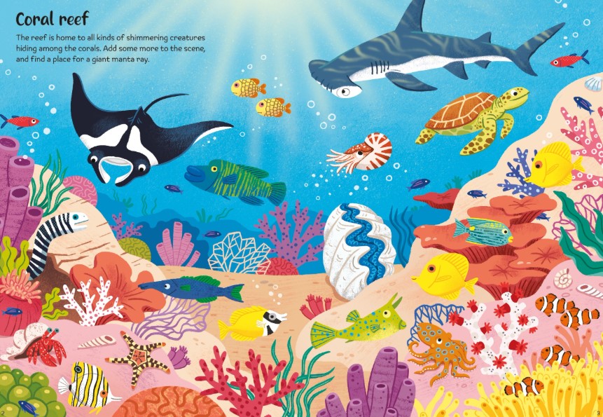 Usborne Sparkly Sea Creatues Sticker Book