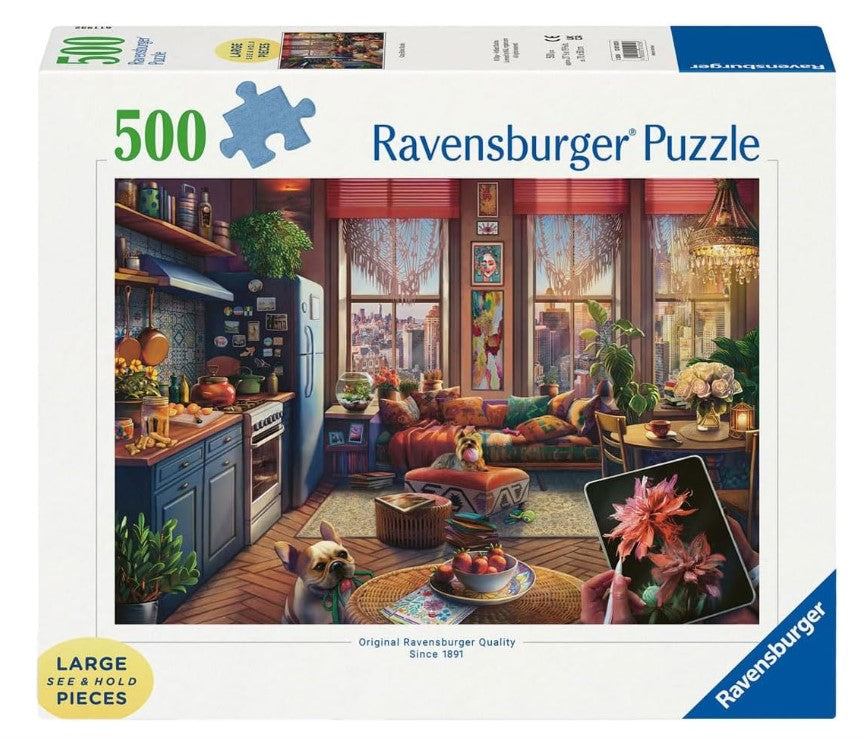 Ravensburger Cozy Boho Studio 500 Piece Large Format