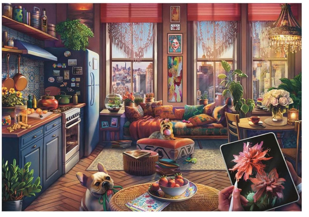 Ravensburger Cozy Boho Studio 500 Piece Large Format