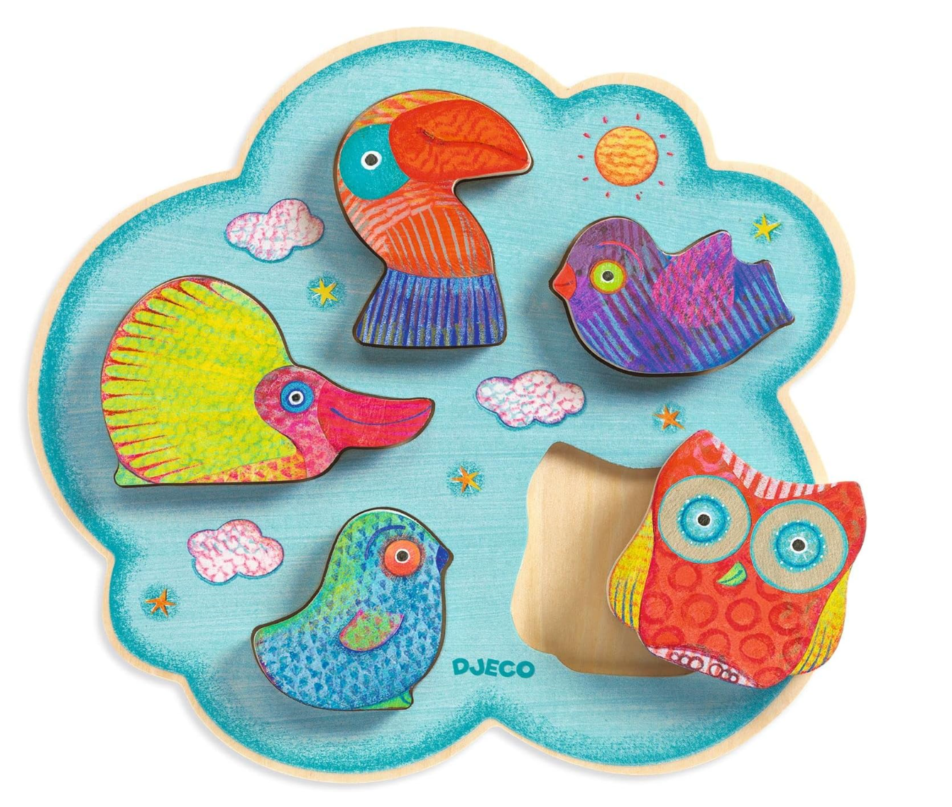 Djeco Toucanco 5 Piece Wooden Puzzle