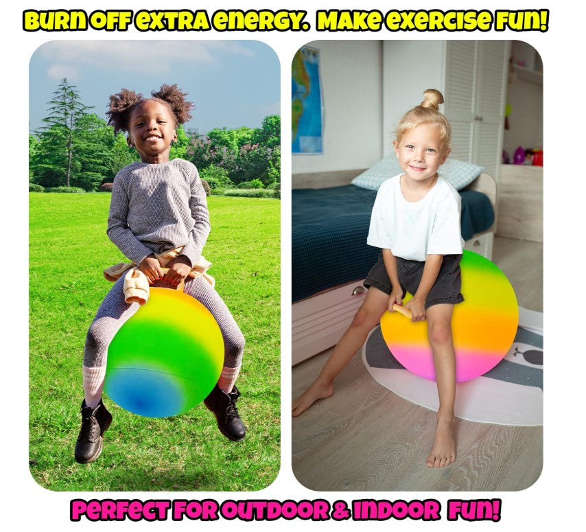 Rainbow Hopper Ball 18" with Pump