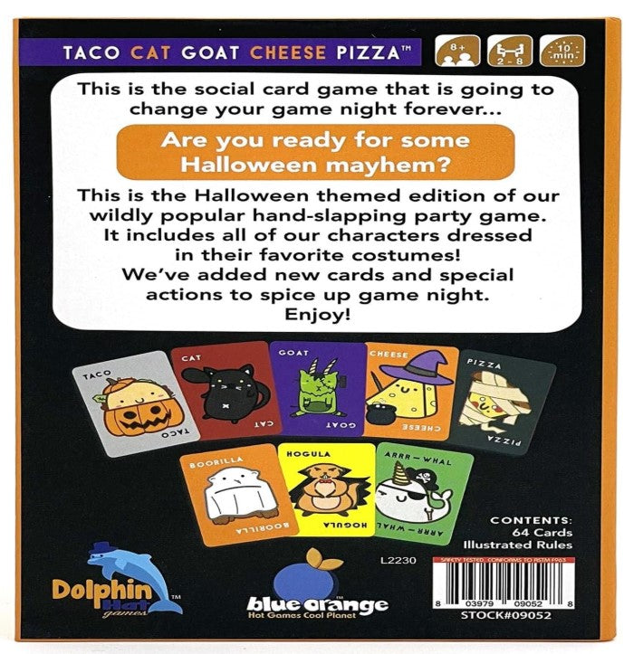 Blue Orange Halloween Edition:Taco Cat Goat Cheese Pizza