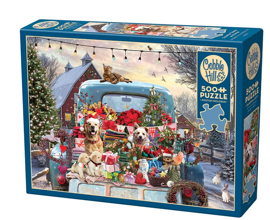 Cobble Hill Country Truck In Winter 500 Piece
