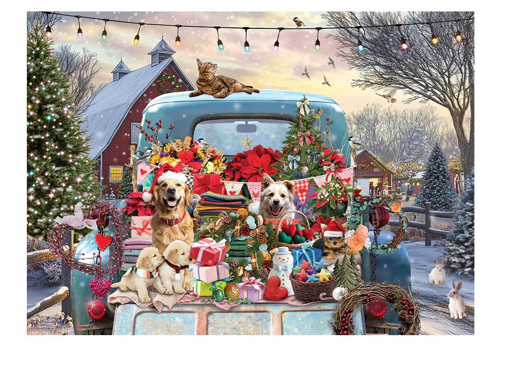 Cobble Hill Country Truck In Winter 500 Piece