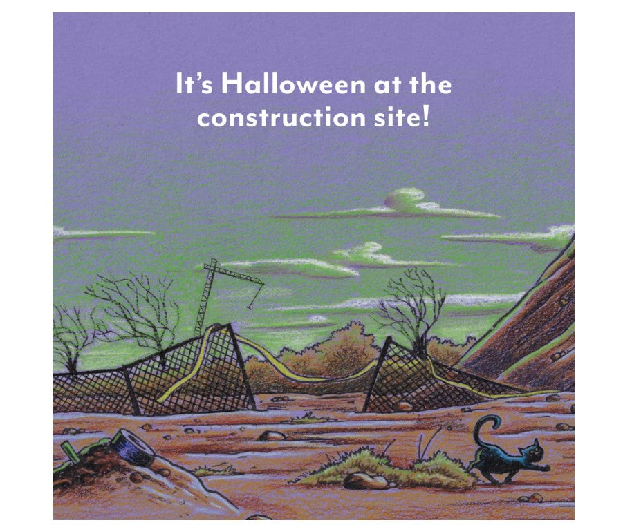 Lift-a-Flap Halloween Book Construction Site Gets a Fright