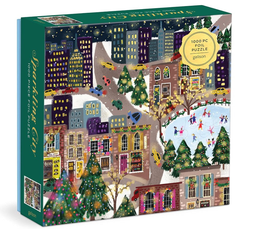 Galison Sparkling City 1000pc Foil Puzzle