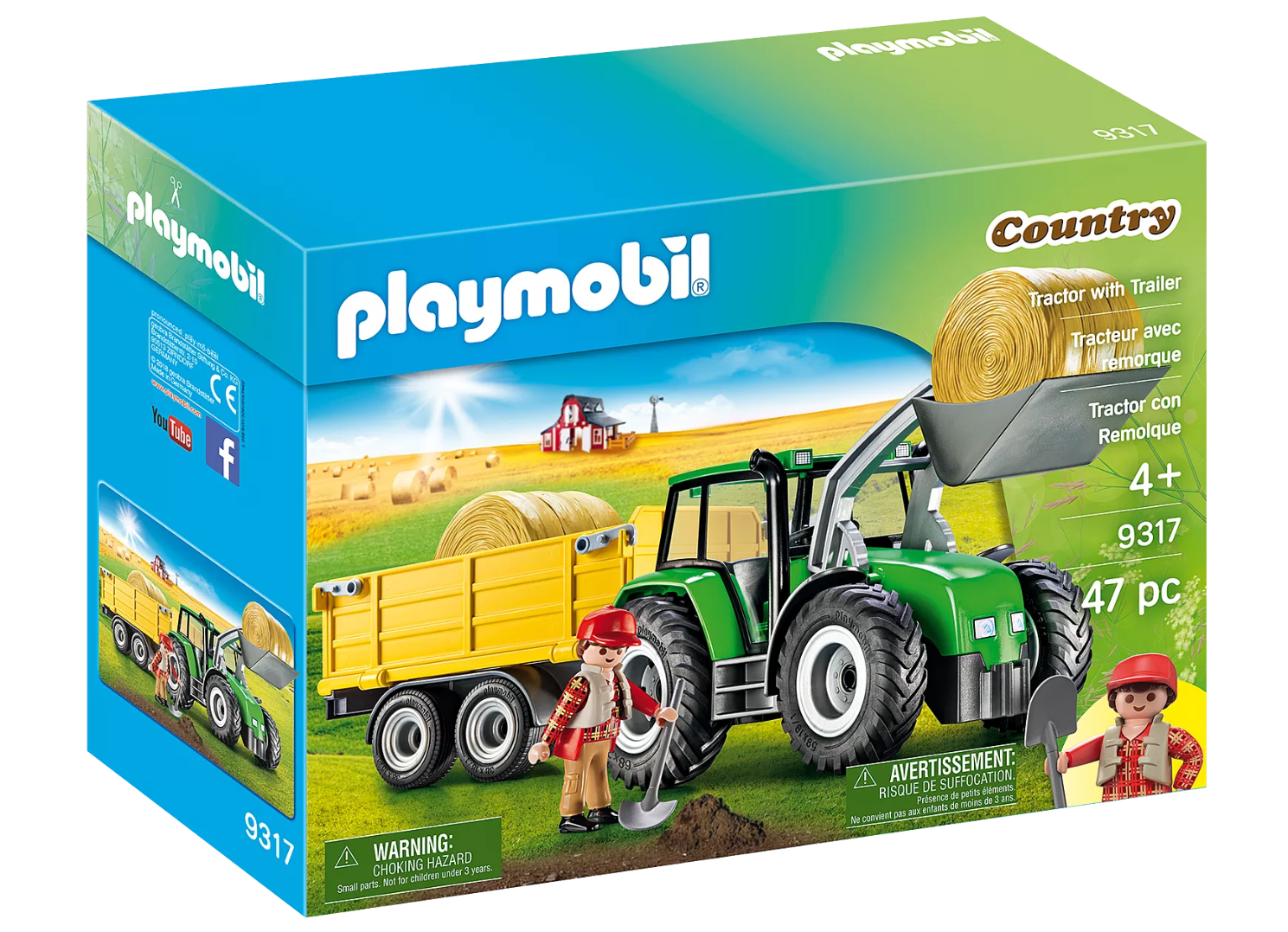 Playmobil Country Tractor with Trailer 9317