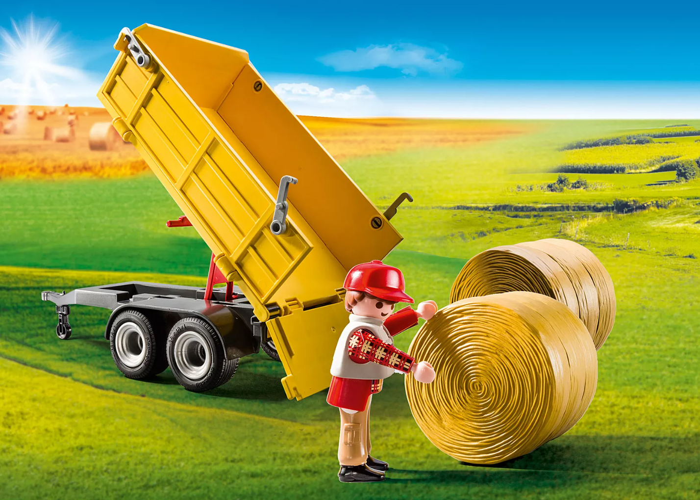 Playmobil Country Tractor with Trailer 9317
