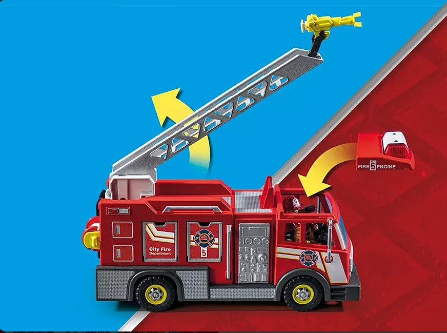 Playmobil City Action Fire Truck with Flashing Lights 71233