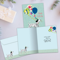 Tree Free Greeting Card Happy Birthday Dalmatian
