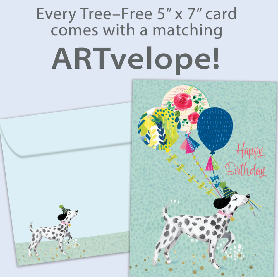 Tree Free Greeting Card Happy Birthday Dalmatian