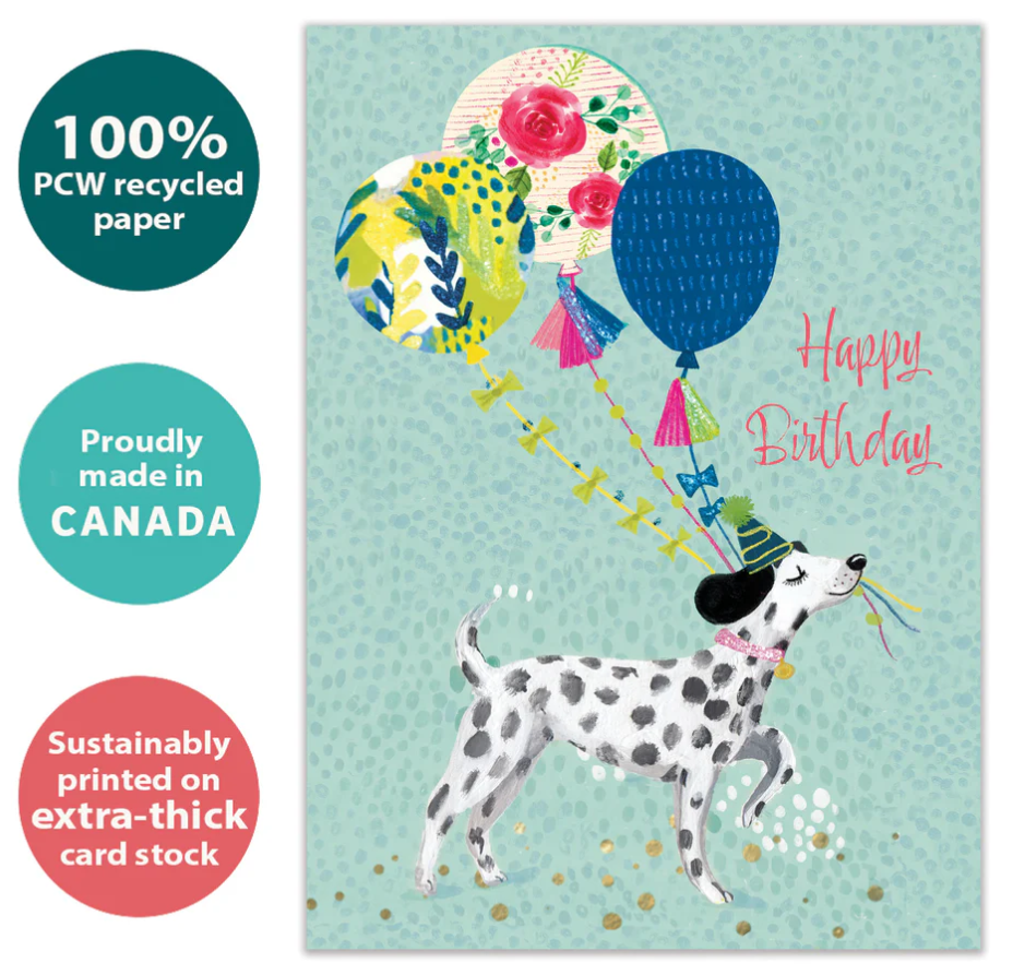 Tree Free Greeting Card Happy Birthday Dalmatian