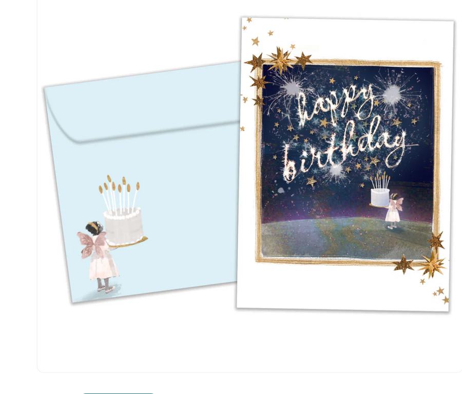 Tree Free Greeting Card Happy Birthday  - Sparkler