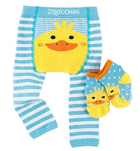 6-12 Months Puddles (Duck) - 3pc Legging & Sock Set