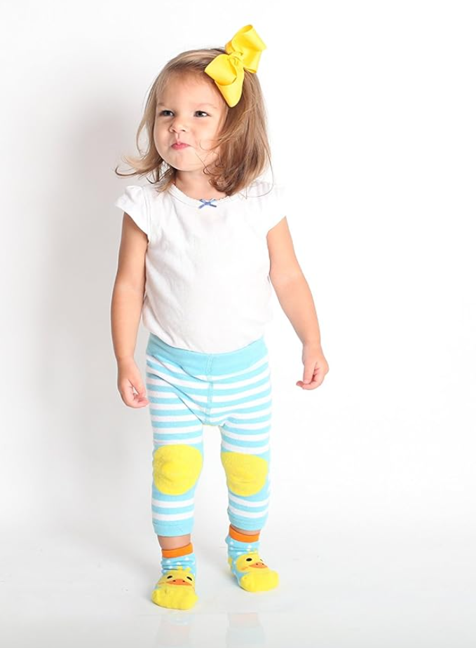 6-12 Months Puddles (Duck) - 3pc Legging & Sock Set