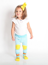 6-12 Months Puddles (Duck) - 3pc Legging & Sock Set