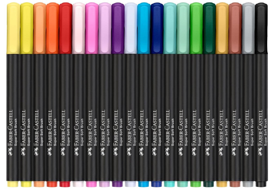 Faber-Castell Black Edition Felt Tip Brush Pen 20 Pack