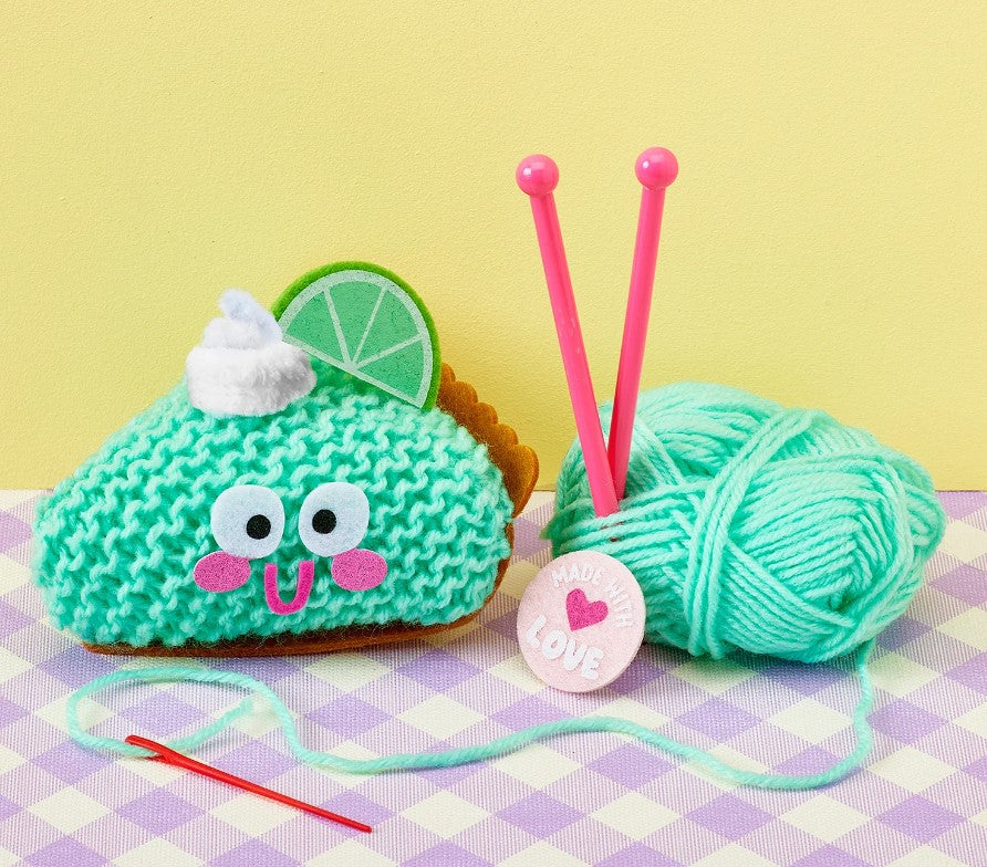 Bright Stripes Key Lime Pie Snack Knit Kit