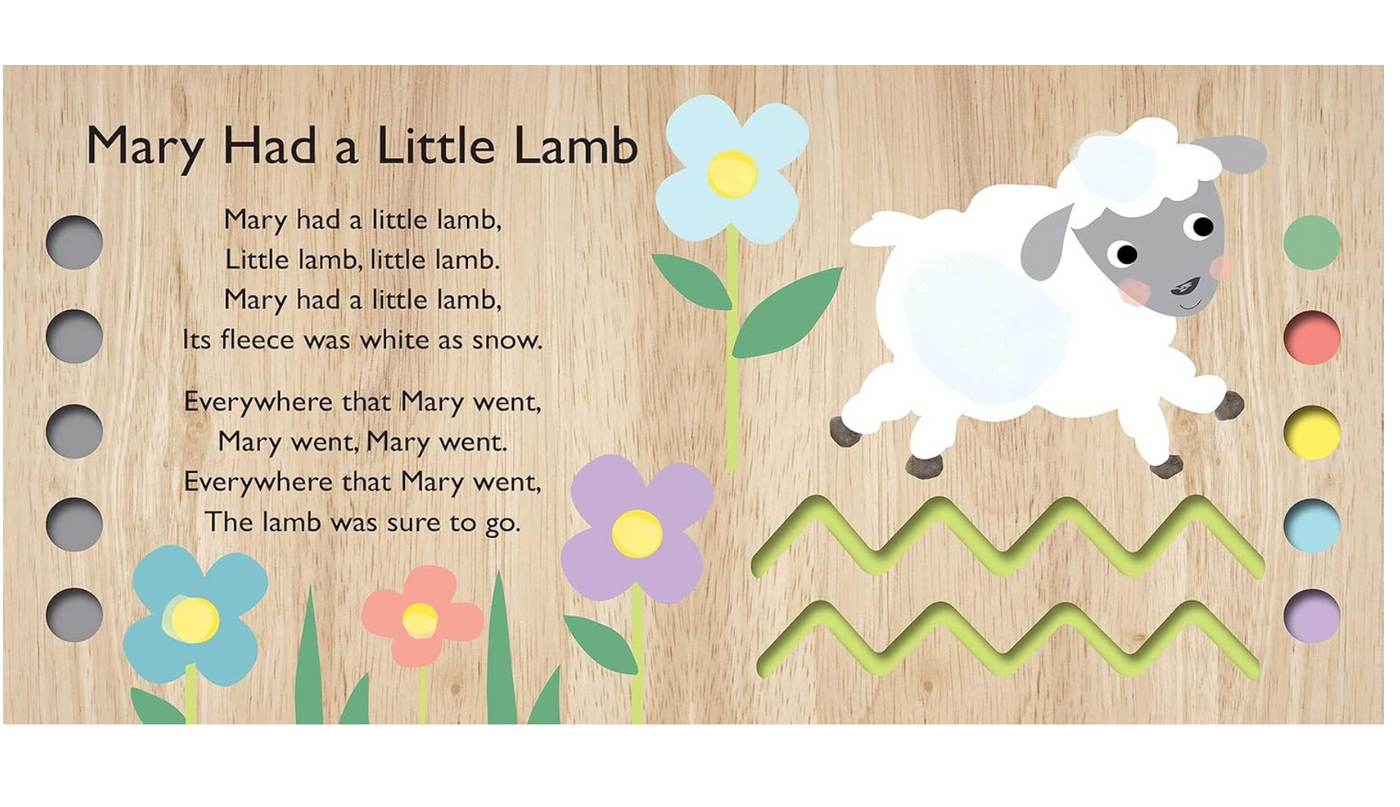 Touch and Trace Nursey Rhymes Mary Had A Little Lamb