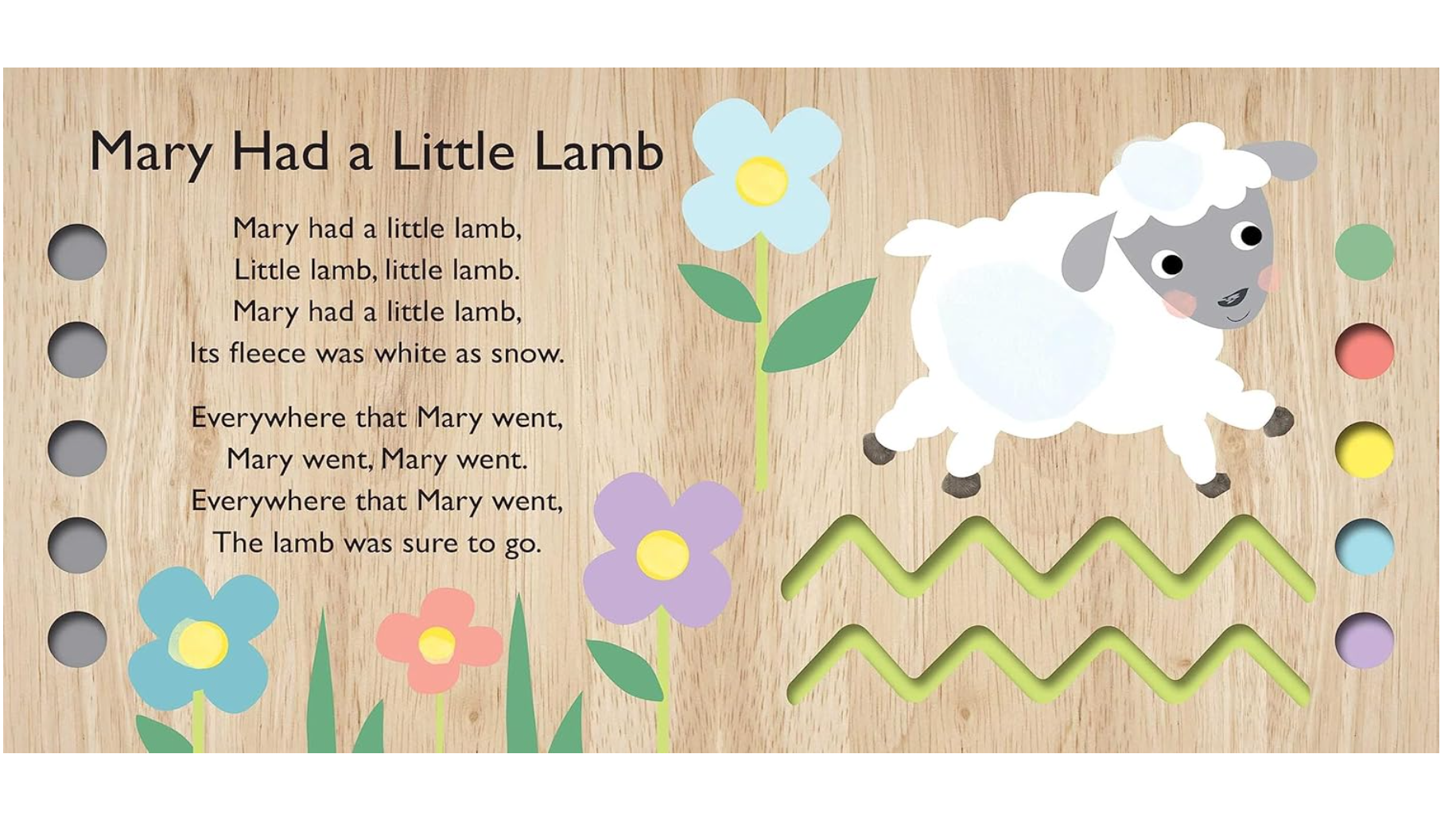 Touch and Trace Nursey Rhymes Mary Had A Little Lamb