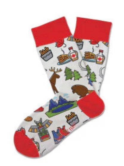 Two Left Feet Canada Eh! Socks Ages 7-10