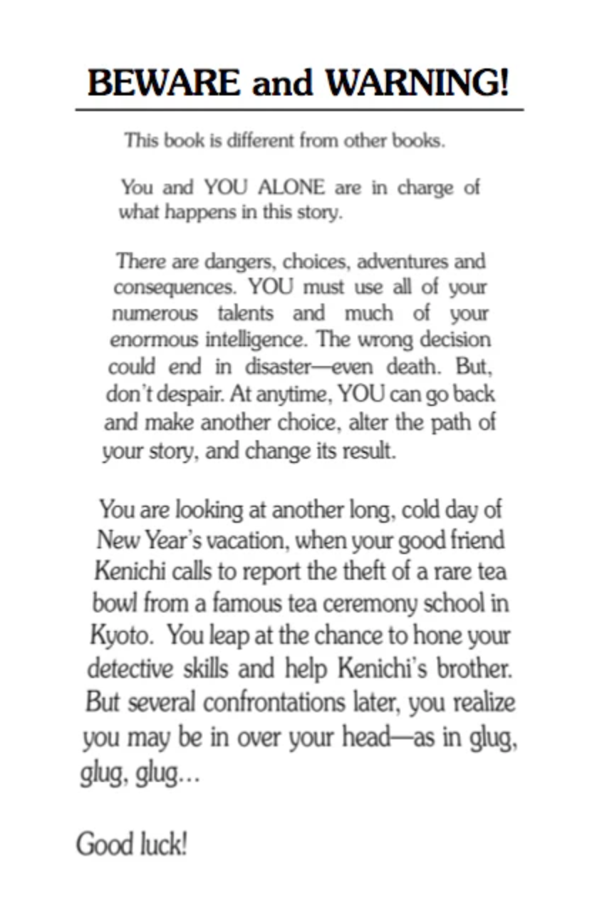 Choose Your Own Adventure Cup of Death 9-12yrs