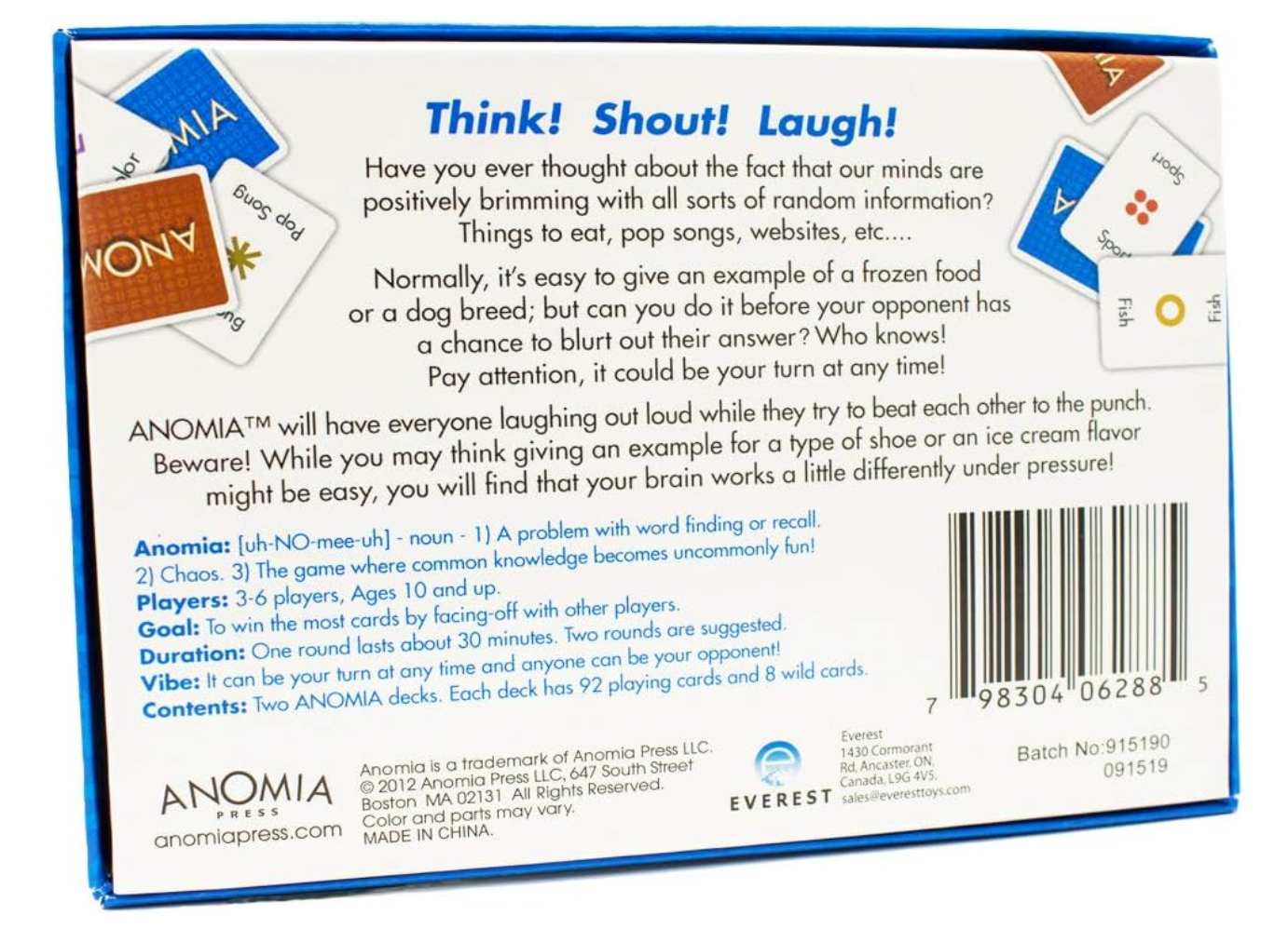 ANOMIA Anomia Card Game