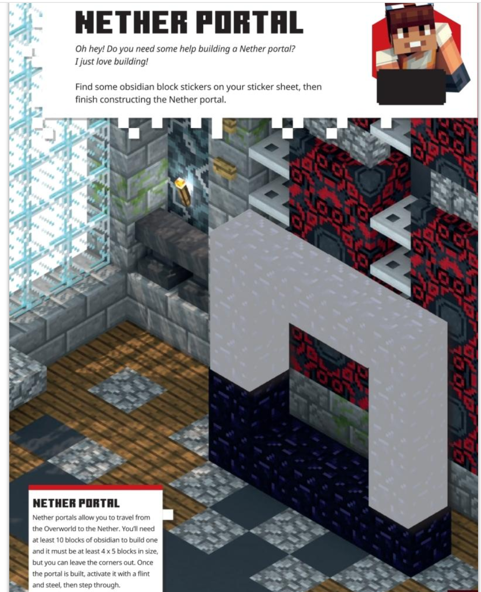 Minecraft Official The Nether And The End Sticker Book