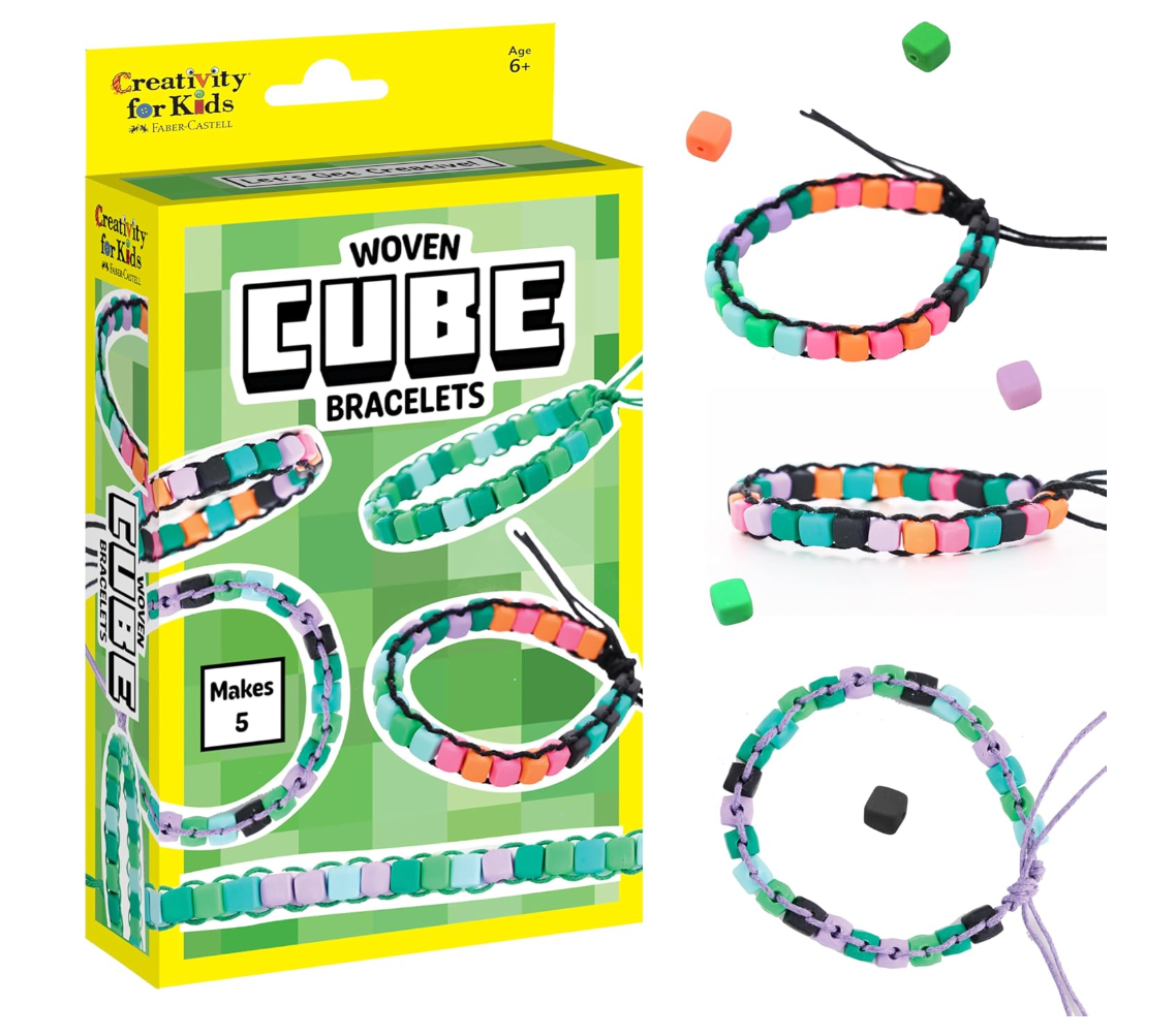 Creativity For Kids Woven Cube Bracelets