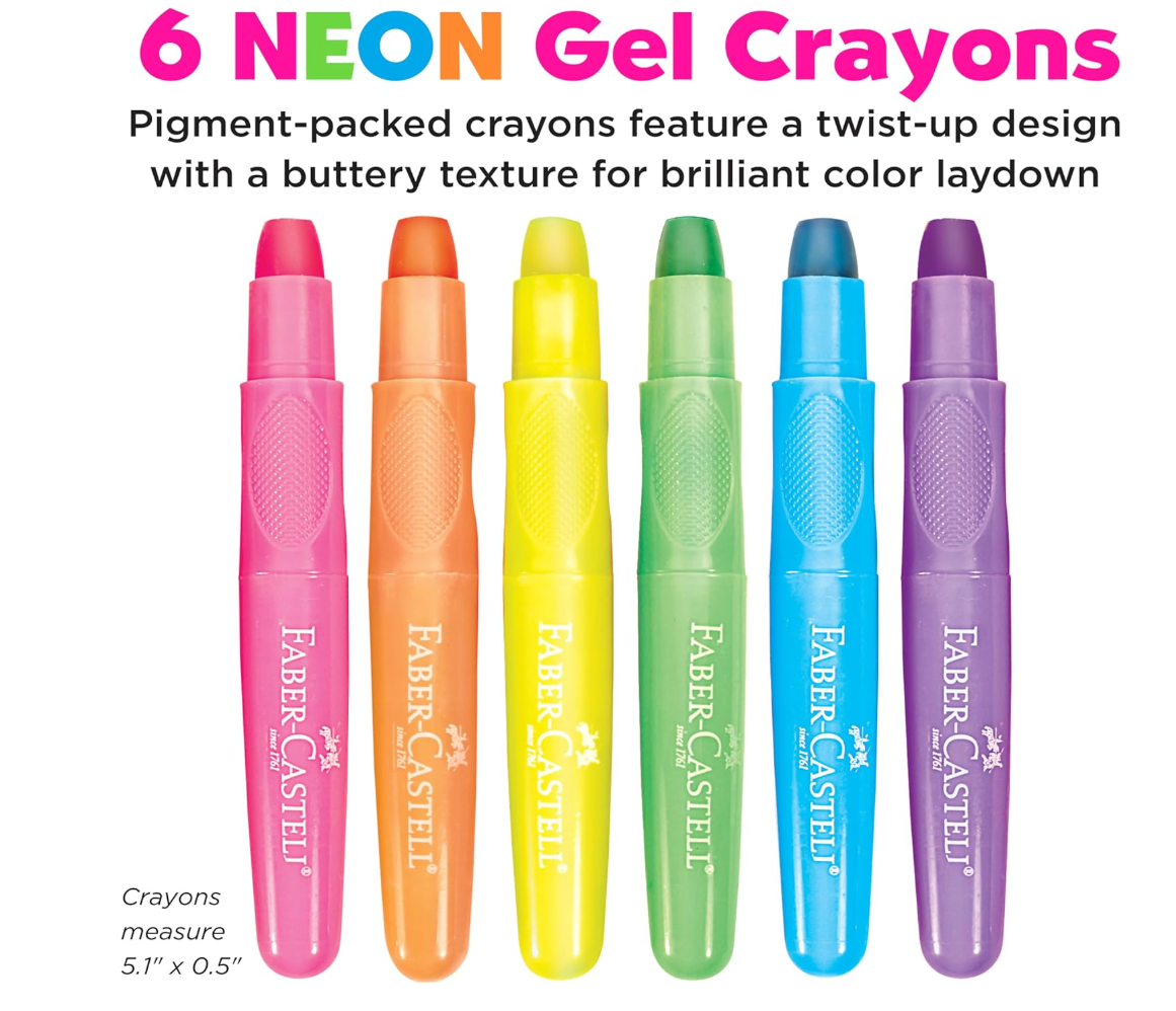 Faber-Castell Neon Gel Crayons