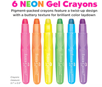 Faber-Castell Neon Gel Crayons