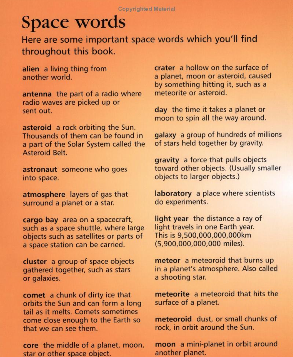 Usborne First Encyclopedia Of Space