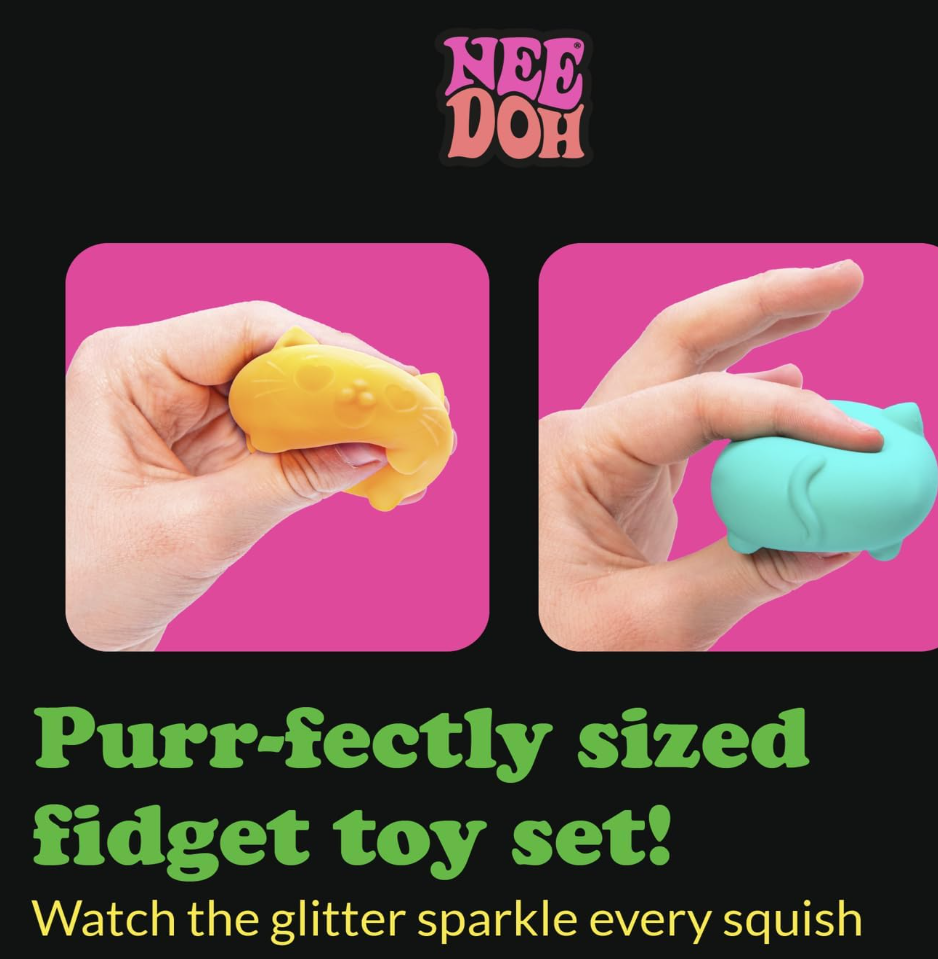 Schylling Cool Kittens NeeDoh - Multi Pack