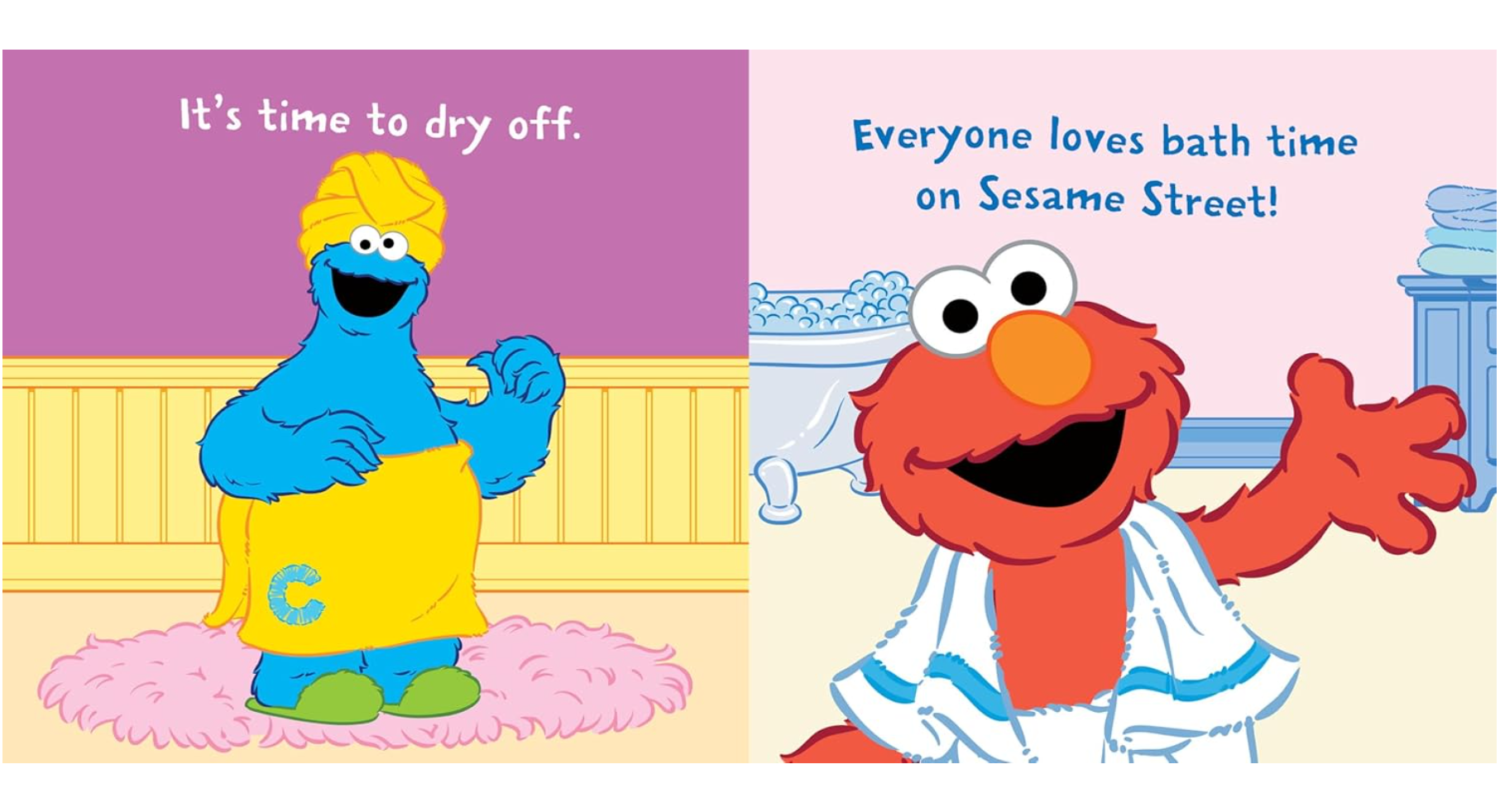 Indestructibles Let's Take a Bath Sesame Street