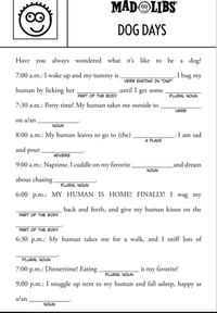 Dog Ate My Mad Libs