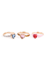 Great Pretenders Classic Hearts Of Love Ring Set, 3 Set