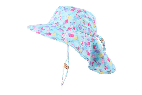 FlapJackKids Butterfly Sun Hat Neck Cape 2-4 Years