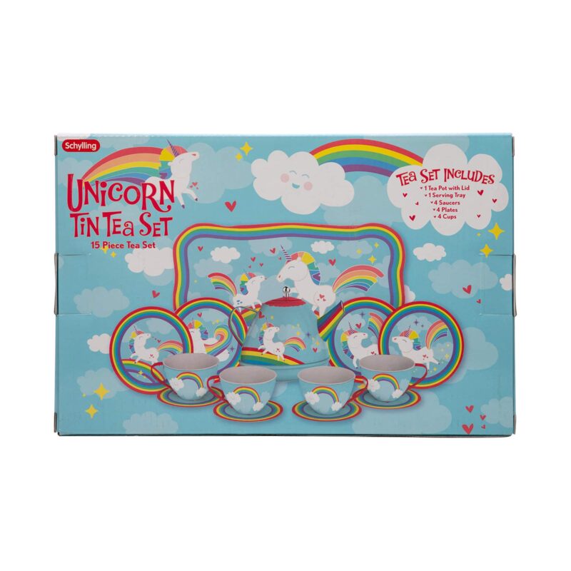 Schylling Unicorn Tin Tea Set