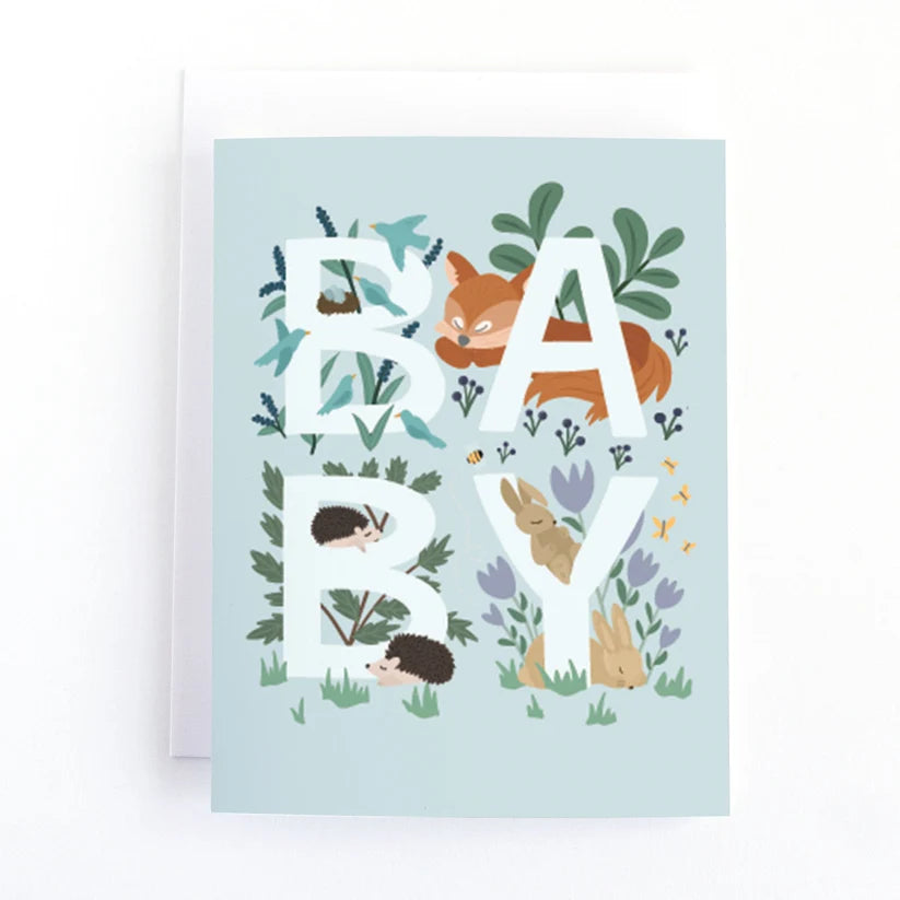 Woodland Animals New Baby Card