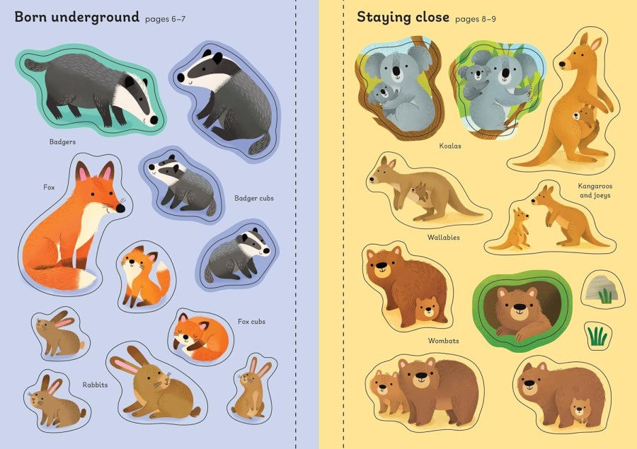 Usborne Little Stickers Baby Animals