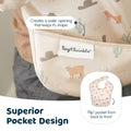 Tiny Twinkle Cowboy Mess-Proof Easy Bib - 3pk