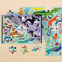 Mudpuppy Animal Kingdom Puzzle 100pc Double Sided