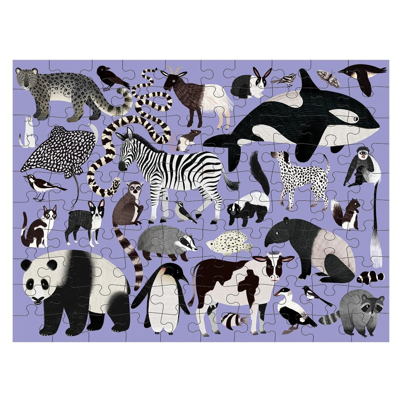 Mudpuppy Animal Kingdom Puzzle 100pc Double Sided