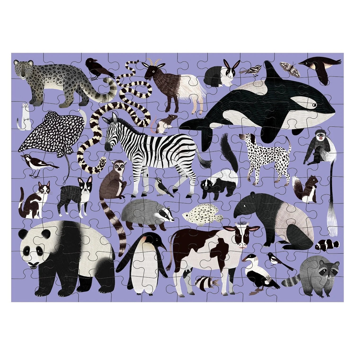 Mudpuppy Animal Kingdom Puzzle 100pc Double Sided
