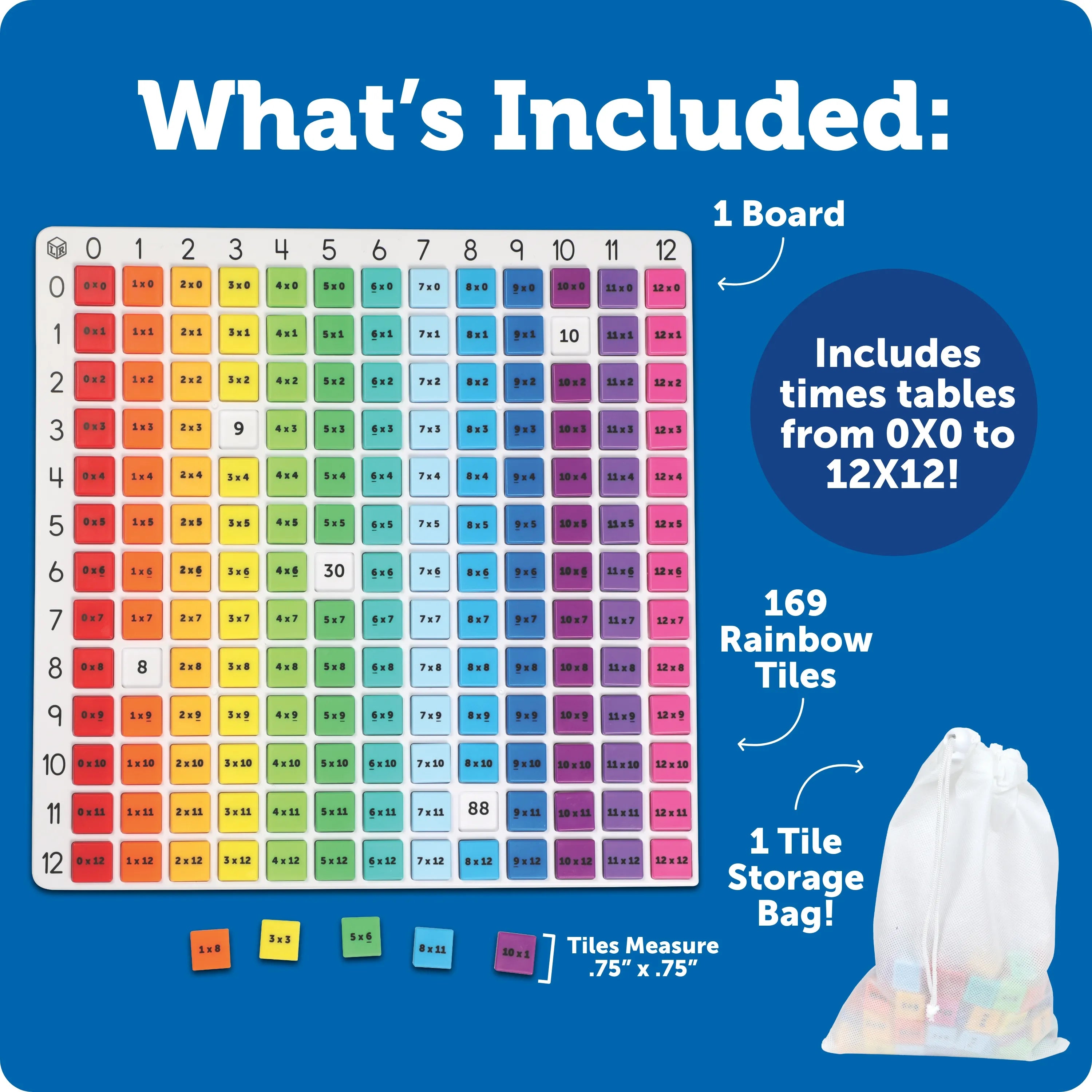 Learning Recourses Math Rainbow Multiplication Board