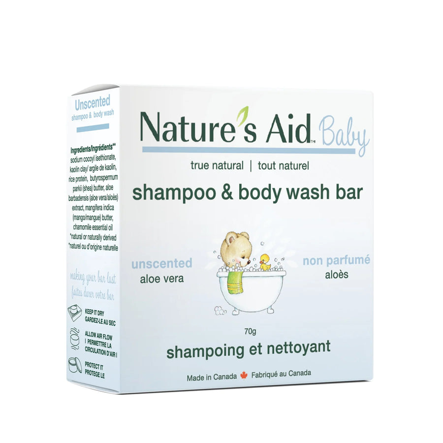 Nature's Aid Calming Baby Wash & Shampoo Unscented Bar