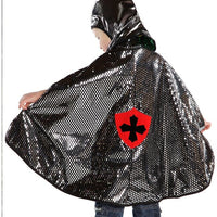 Great Pretenders Reversable Dragon Knight Cape Green/Silver 5-6 Years